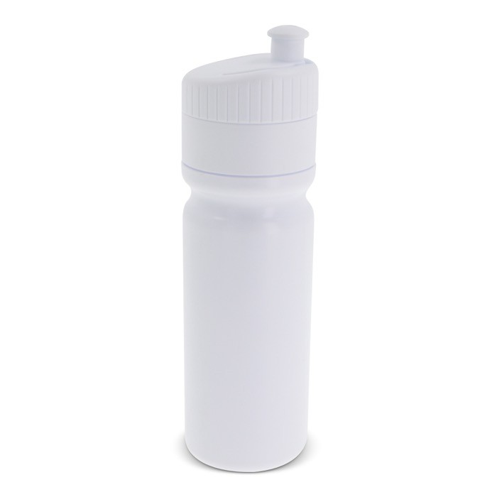 Bidón deportivo libre de BPA con borde a color hecho en EU 750ml color blanco segunda vista