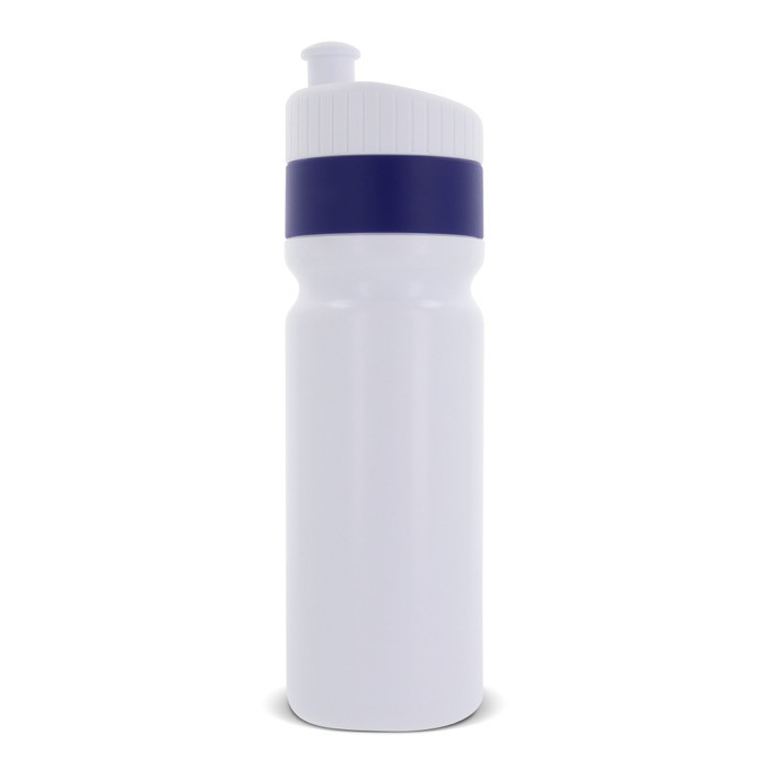 Bidón deportivo libre de BPA con borde a color hecho en EU 750ml color azul oscuro