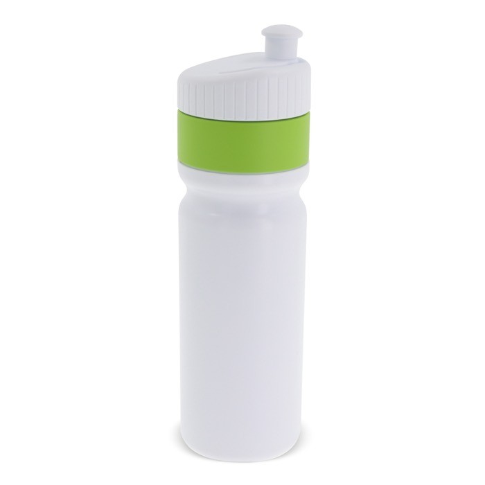 Bidón deportivo libre de BPA con borde a color hecho en EU 750ml color verde claro segunda vista
