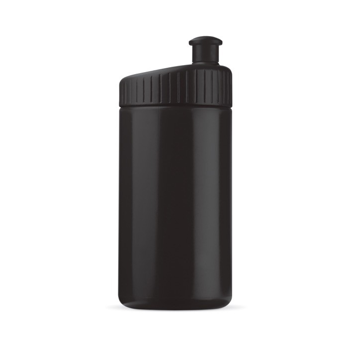Bidón deportivo de plástico libre de BPA y 100% antigoteo 500ml color negro Bidón deportivo de plástico libre de BPA y 100% antigoteo 500ml color negro