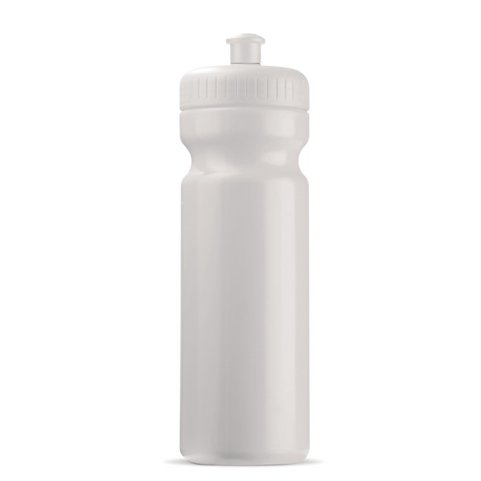 Bidón deportivo de plástico libre de BPA y 100% antigoteo 750ml color blanco Bidón deportivo de plástico libre de BPA y 100% antigoteo 750ml color blanco