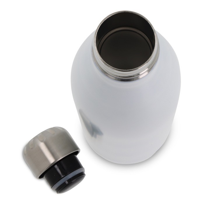 Botella de acero inoxidable de doble pared hermética 750ml color blanco quinta vista