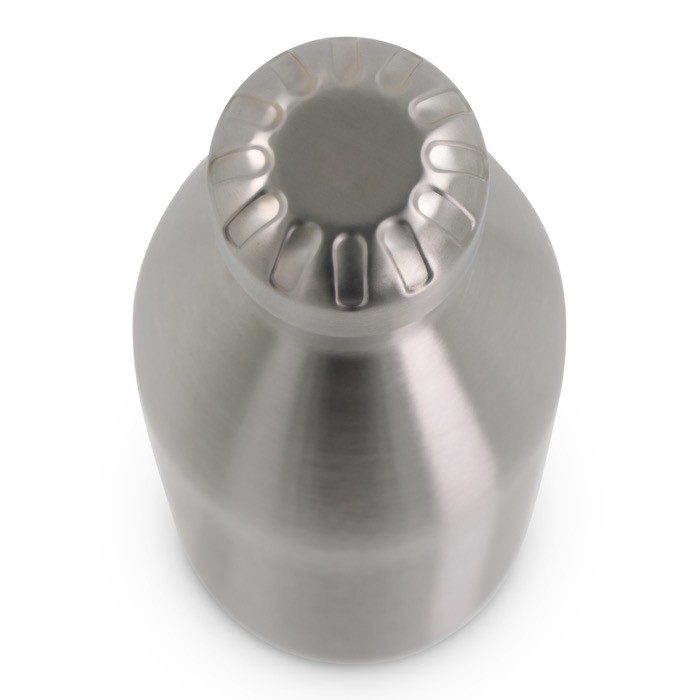 Botella de acero inoxidable de doble pared hermética 1000ml color plateado cuarta vista Botella de acero inoxidable de doble pared hermética 1000ml color plateado cuarta vista