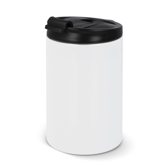 Vaso take away antifugas de acero inoxidable a colores de 200ml color blanco