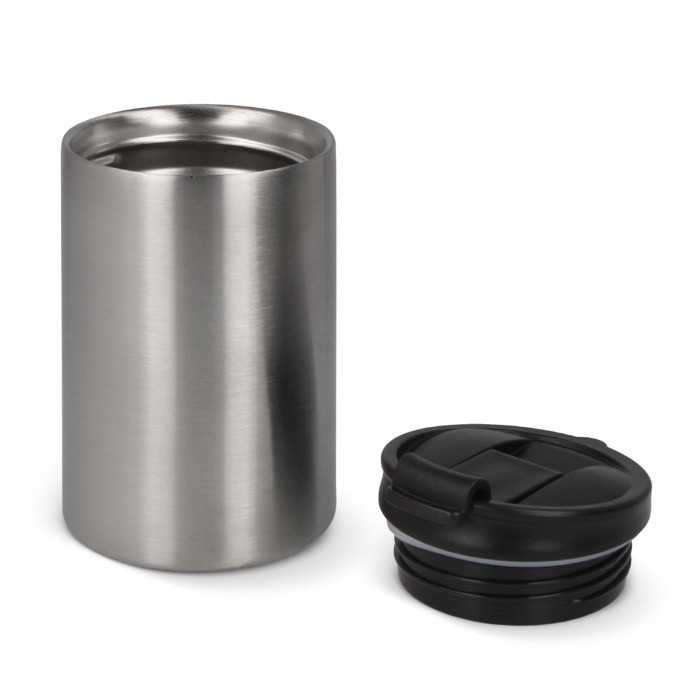 Vaso take away antifugas de acero inoxidable a colores de 200ml color plateado sexta vista