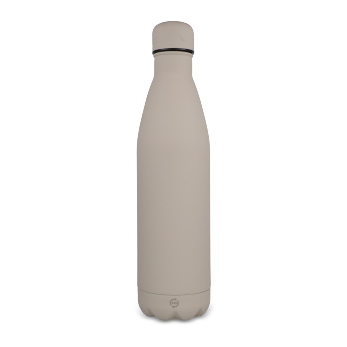 Botella de acero inoxidable reciclado con acabado aterciopelado 750ml color beige Botella de acero inoxidable reciclado con acabado aterciopelado 750ml color beige
