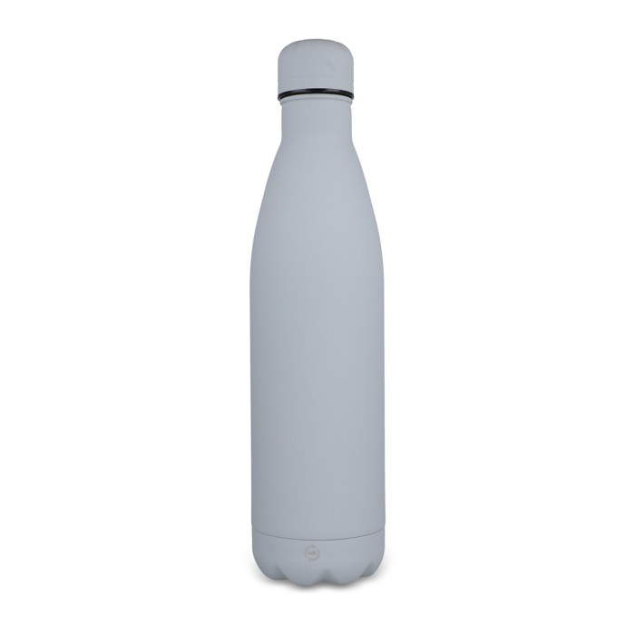 Botella de acero inoxidable reciclado con acabado aterciopelado 750ml color gris Botella de acero inoxidable reciclado con acabado aterciopelado 750ml color gris
