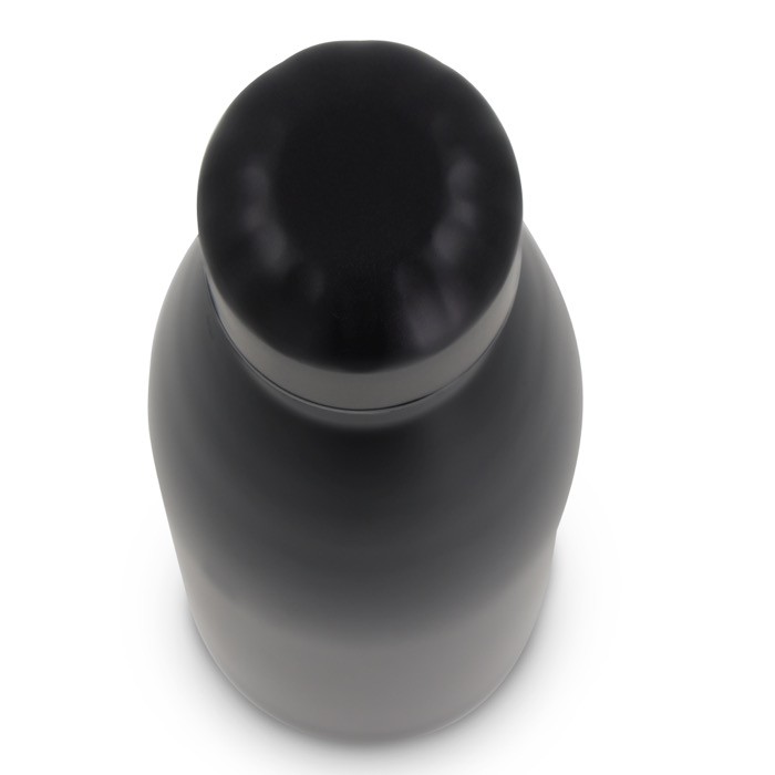 Botella de acero inoxidable de colores metalizados 500ml color negro segunda vista Botella de acero inoxidable de colores metalizados 500ml color negro segunda vista