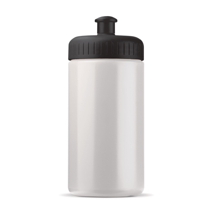 Bidón deportivo de bioplástico y libre de BPA hecho en EU 500ml color blanco/negro Bidón deportivo de bioplástico y libre de BPA hecho en EU 500ml color blanco/negro