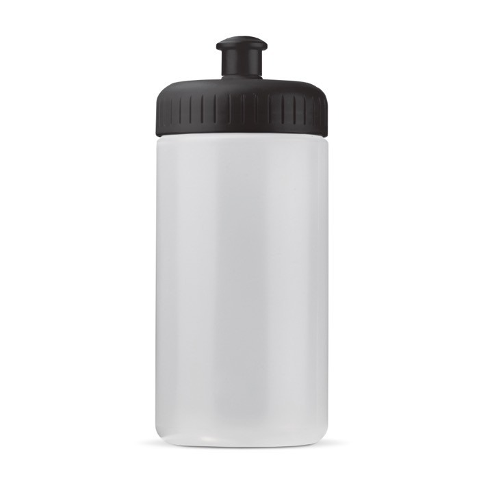 Bidón deportivo de bioplástico y libre de BPA hecho en EU 500ml color negro transparente Bidón deportivo de bioplástico y libre de BPA hecho en EU 500ml color negro transparente