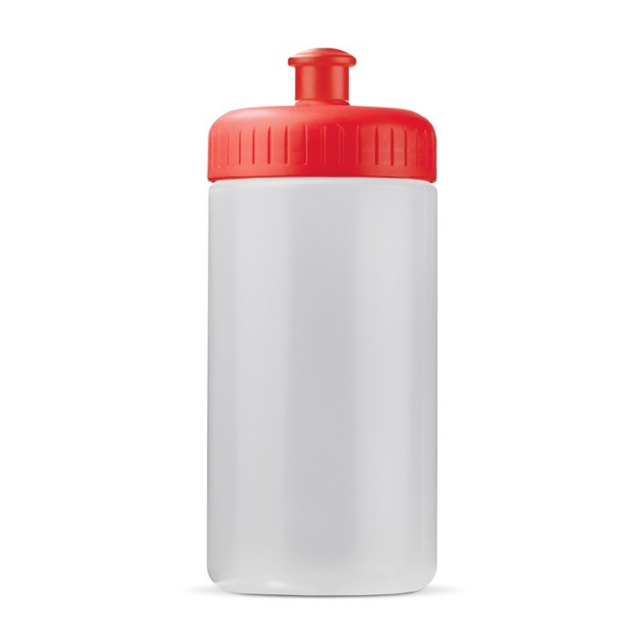 Bidón deportivo de bioplástico y libre de BPA hecho en EU 500ml color rojo transparente Bidón deportivo de bioplástico y libre de BPA hecho en EU 500ml color rojo transparente