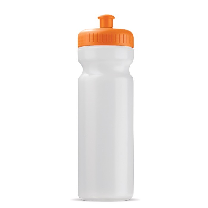 Bidón deportivo de plástico orgánico y hecho en EU 750ml color naranja transparente