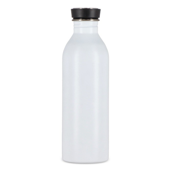 Botella de acero inoxidable con asa de silicona en la tapa 500ml color blanco septima vista Botella de acero inoxidable con asa de silicona en la tapa 500ml color blanco septima vista