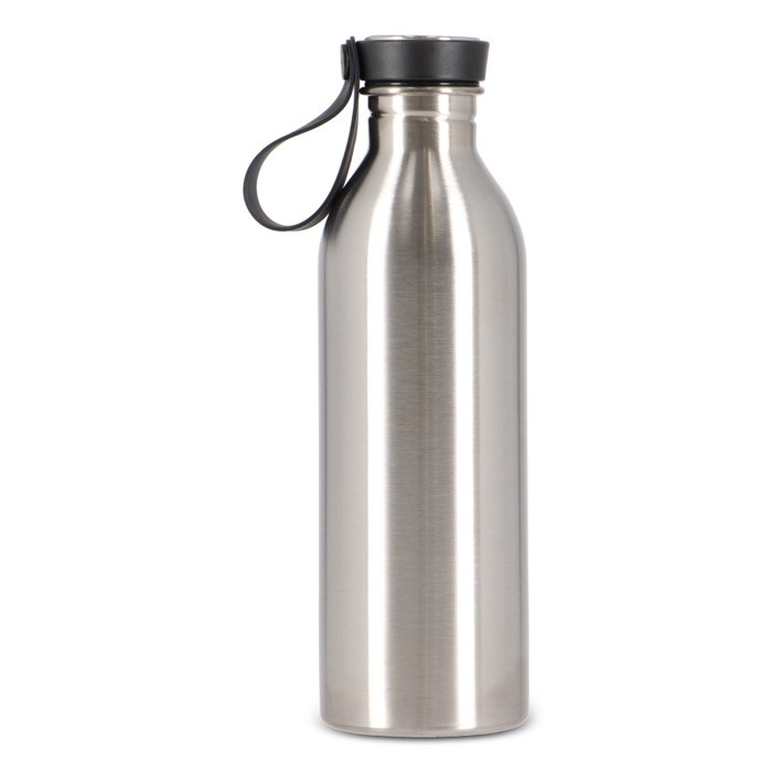 Botella de acero inoxidable con asa de silicona en la tapa 500ml color plateado quinta vista Botella de acero inoxidable con asa de silicona en la tapa 500ml color plateado quinta vista