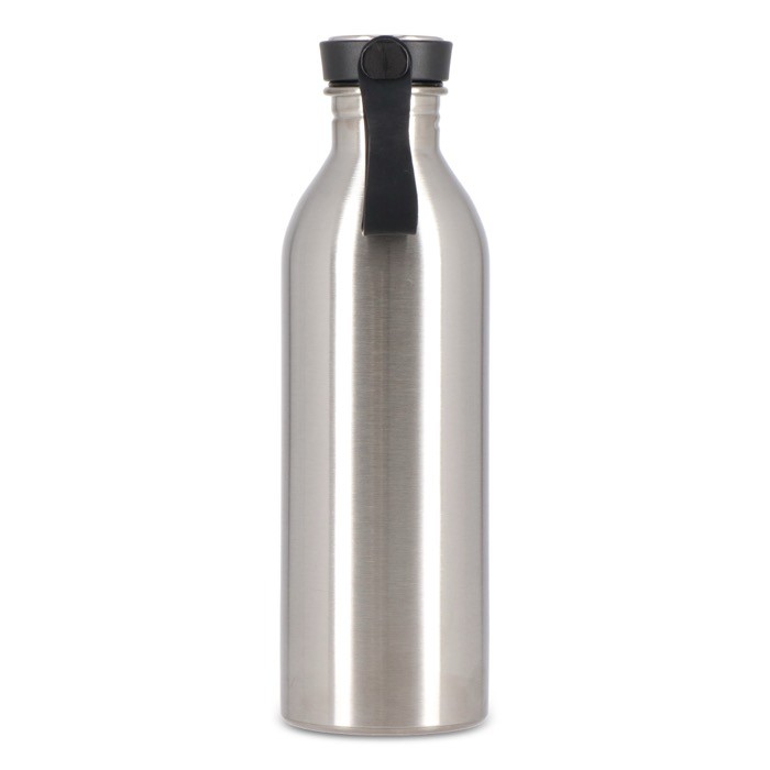 Botella de acero inoxidable con asa de silicona en la tapa 500ml color plateado sexta vista Botella de acero inoxidable con asa de silicona en la tapa 500ml color plateado sexta vista
