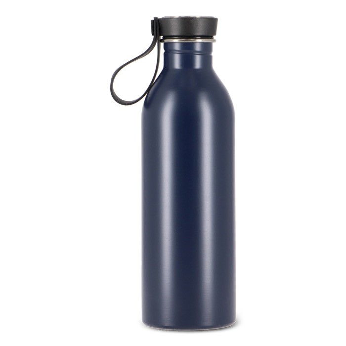 Botella de acero inoxidable con asa de silicona en la tapa 500ml color azul oscuro quinta vista Botella de acero inoxidable con asa de silicona en la tapa 500ml color azul oscuro quinta vista