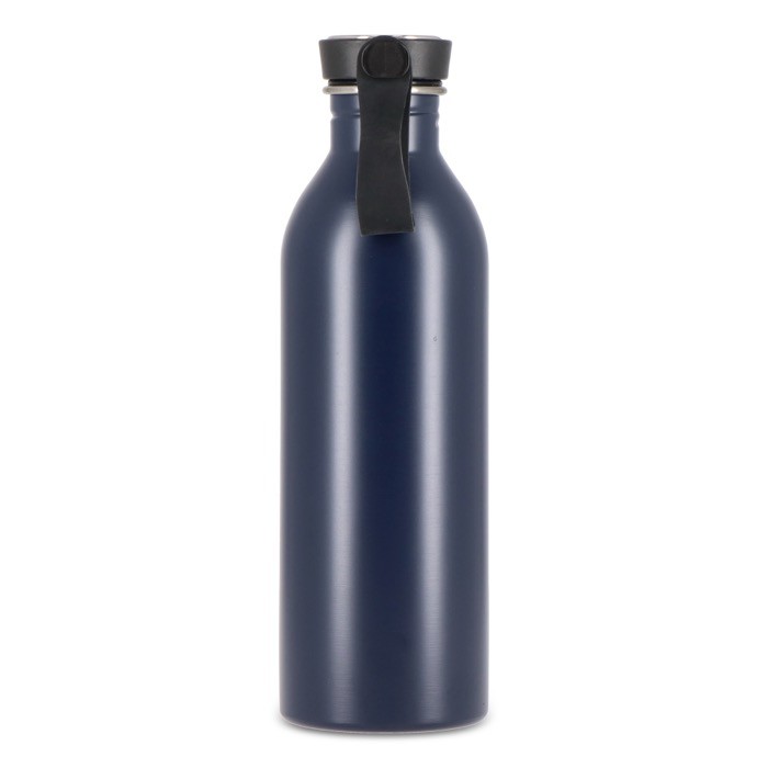 Botella de acero inoxidable con asa de silicona en la tapa 500ml color azul oscuro sexta vista Botella de acero inoxidable con asa de silicona en la tapa 500ml color azul oscuro sexta vista