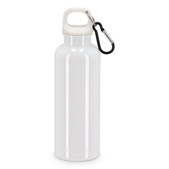 Botella de plástico en vivos colores con tapón a juego 500ml color blanco Botella de plástico en vivos colores con tapón a juego 500ml color blanco