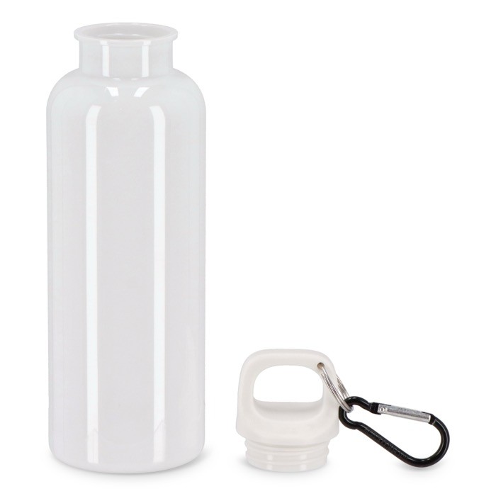 Botella de plástico en vivos colores con tapón a juego 500ml color blanco segunda vista Botella de plástico en vivos colores con tapón a juego 500ml color blanco segunda vista