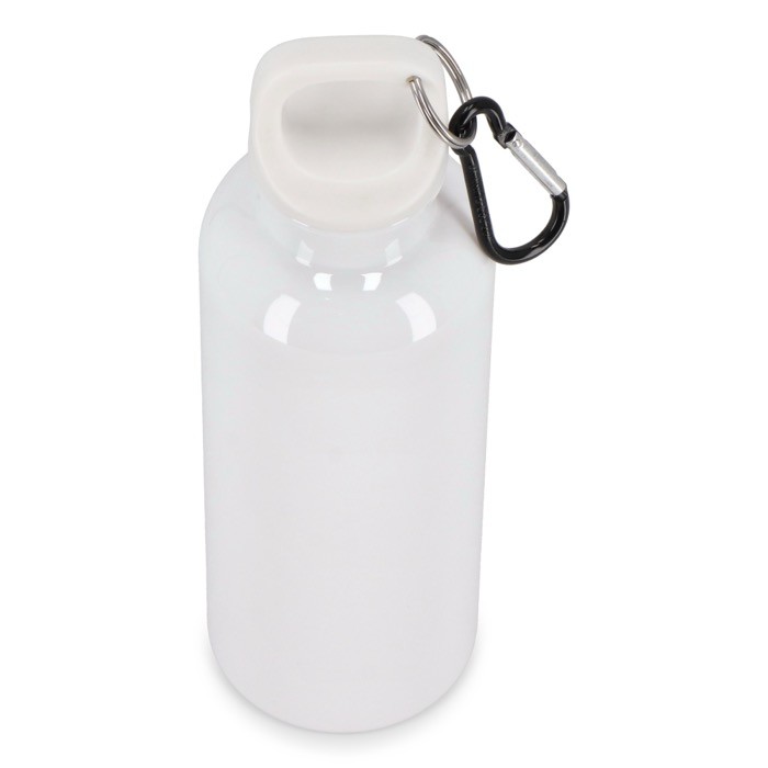 Botella de plástico en vivos colores con tapón a juego 500ml color blanco tercera vista Botella de plástico en vivos colores con tapón a juego 500ml color blanco tercera vista