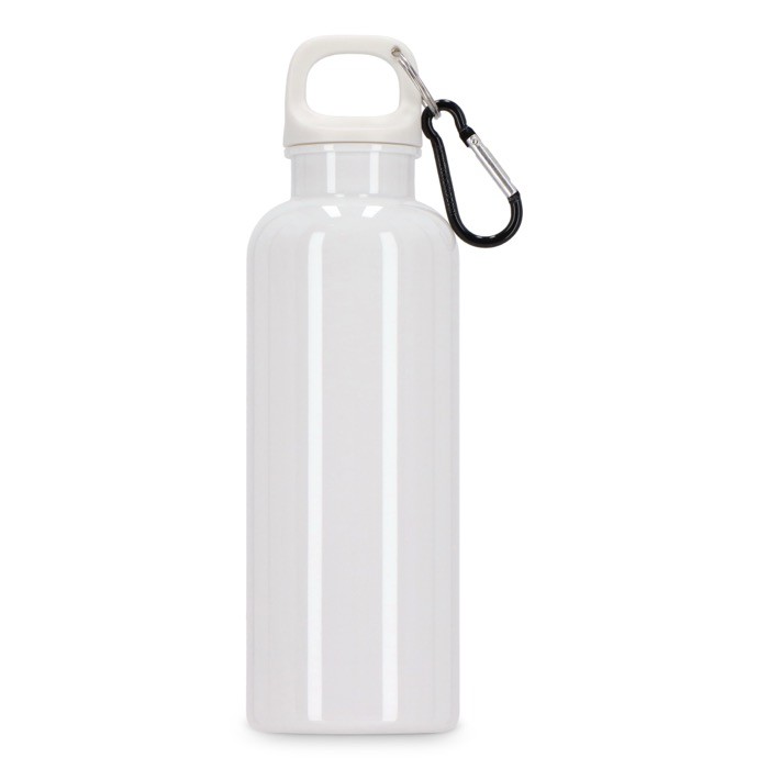 Botella de plástico en vivos colores con tapón a juego 500ml color blanco cuarta vista Botella de plástico en vivos colores con tapón a juego 500ml color blanco cuarta vista