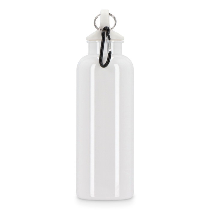 Botella de plástico en vivos colores con tapón a juego 500ml color blanco quinta vista Botella de plástico en vivos colores con tapón a juego 500ml color blanco quinta vista