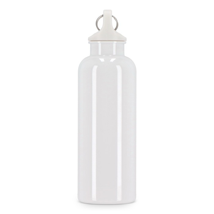 Botella de plástico en vivos colores con tapón a juego 500ml color blanco sexta vista Botella de plástico en vivos colores con tapón a juego 500ml color blanco sexta vista