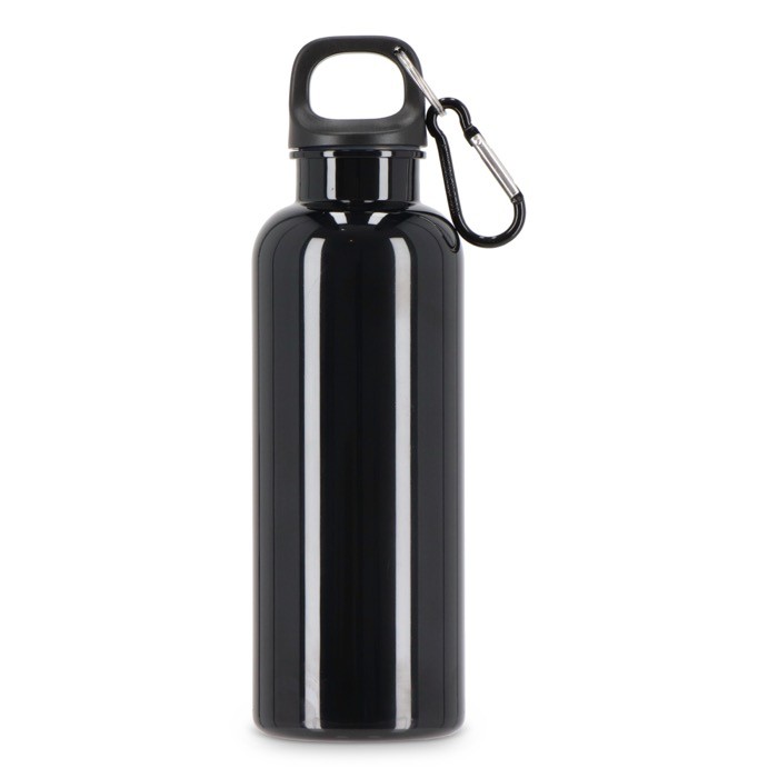 Botella de plástico en vivos colores con tapón a juego 500ml color negro cuarta vista Botella de plástico en vivos colores con tapón a juego 500ml color negro cuarta vista