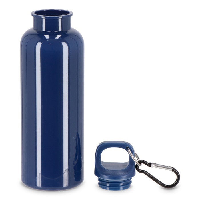 Botella de plástico en vivos colores con tapón a juego 500ml color azul oscuro segunda vista Botella de plástico en vivos colores con tapón a juego 500ml color azul oscuro segunda vista