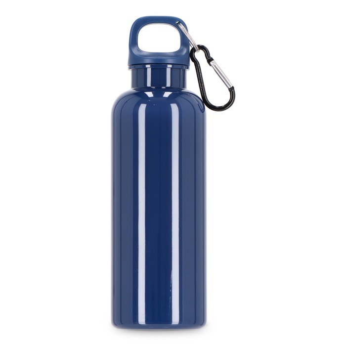 Botella de plástico en vivos colores con tapón a juego 500ml color azul oscuro cuarta vista Botella de plástico en vivos colores con tapón a juego 500ml color azul oscuro cuarta vista