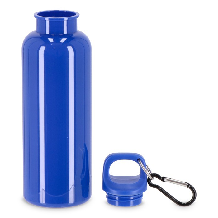 Botella de plástico en vivos colores con tapón a juego 500ml color azul segunda vista Botella de plástico en vivos colores con tapón a juego 500ml color azul segunda vista