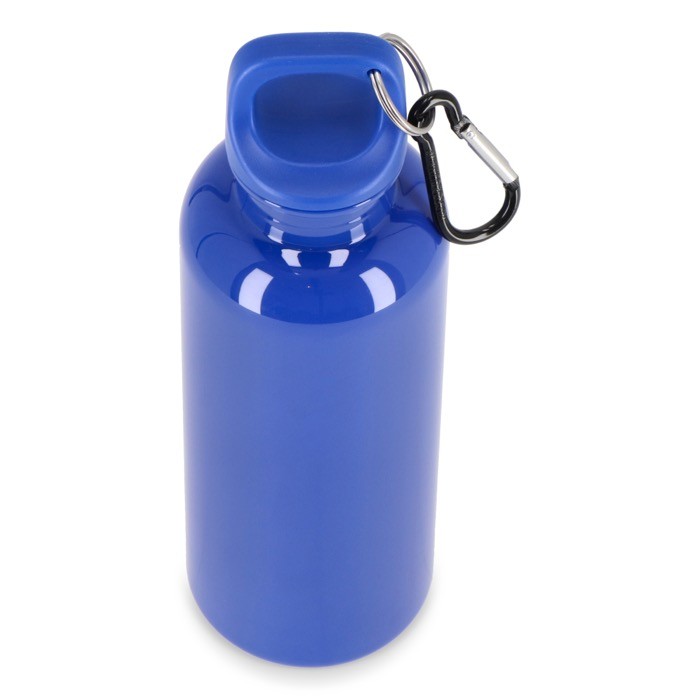 Botella de plástico en vivos colores con tapón a juego 500ml color azul tercera vista Botella de plástico en vivos colores con tapón a juego 500ml color azul tercera vista