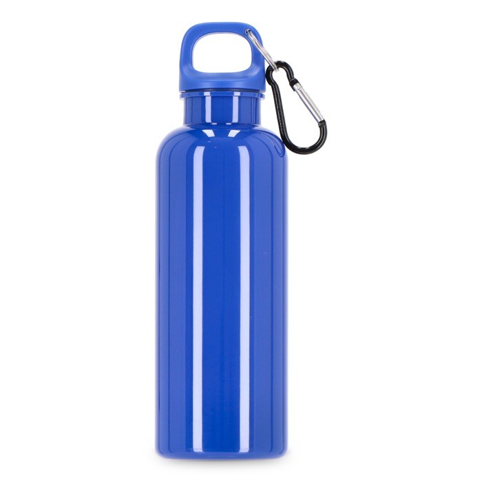 Botella de plástico en vivos colores con tapón a juego 500ml color azul cuarta vista Botella de plástico en vivos colores con tapón a juego 500ml color azul cuarta vista