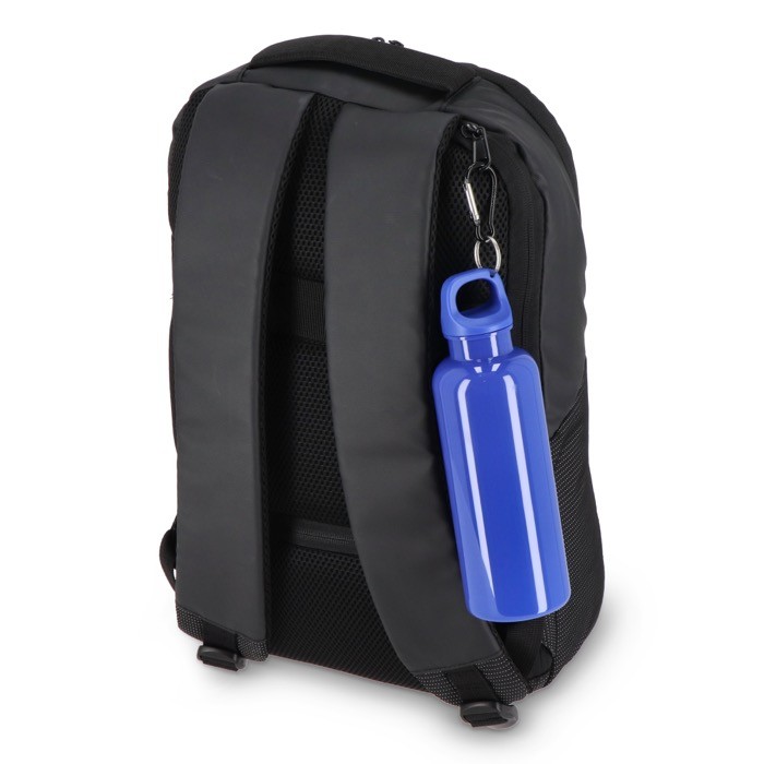Botella de plástico en vivos colores con tapón a juego 500ml color azul septima vista Botella de plástico en vivos colores con tapón a juego 500ml color azul septima vista