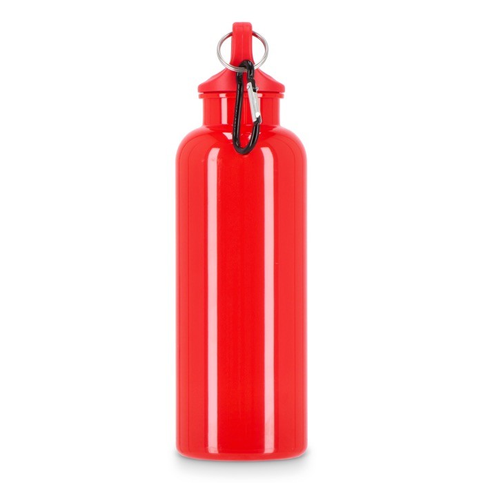 Botella de plástico en vivos colores con tapón a juego 500ml color rojo quinta vista Botella de plástico en vivos colores con tapón a juego 500ml color rojo quinta vista