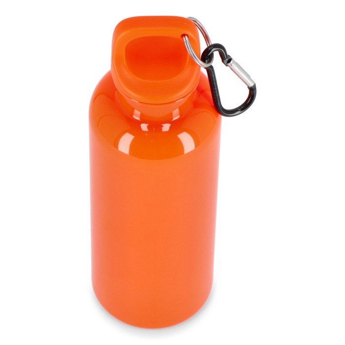 Botella de plástico en vivos colores con tapón a juego 500ml color naranja tercera vista Botella de plástico en vivos colores con tapón a juego 500ml color naranja tercera vista