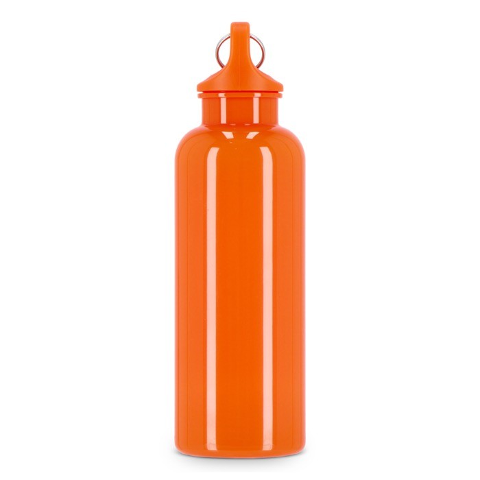 Botella de plástico en vivos colores con tapón a juego 500ml color naranja sexta vista Botella de plástico en vivos colores con tapón a juego 500ml color naranja sexta vista