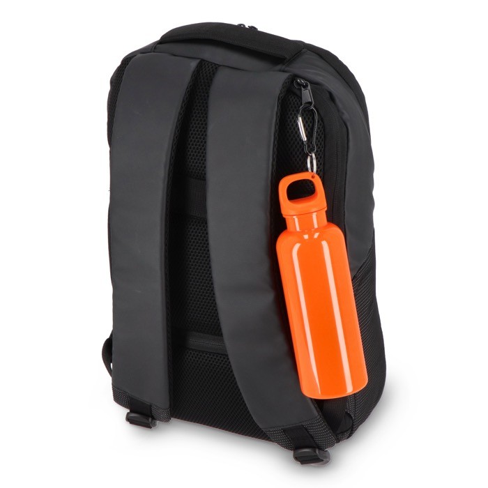 Botella de plástico en vivos colores con tapón a juego 500ml color naranja septima vista Botella de plástico en vivos colores con tapón a juego 500ml color naranja septima vista