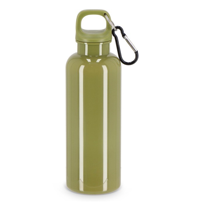 Botella de plástico en vivos colores con tapón a juego 500ml color verde oliva Botella de plástico en vivos colores con tapón a juego 500ml color verde oliva