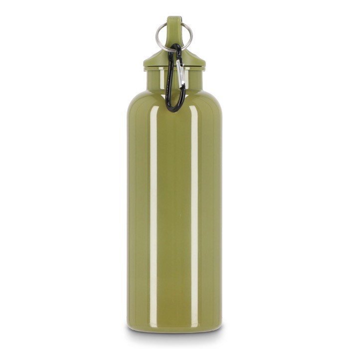 Botella de plástico en vivos colores con tapón a juego 500ml color verde oliva quinta vista Botella de plástico en vivos colores con tapón a juego 500ml color verde oliva quinta vista