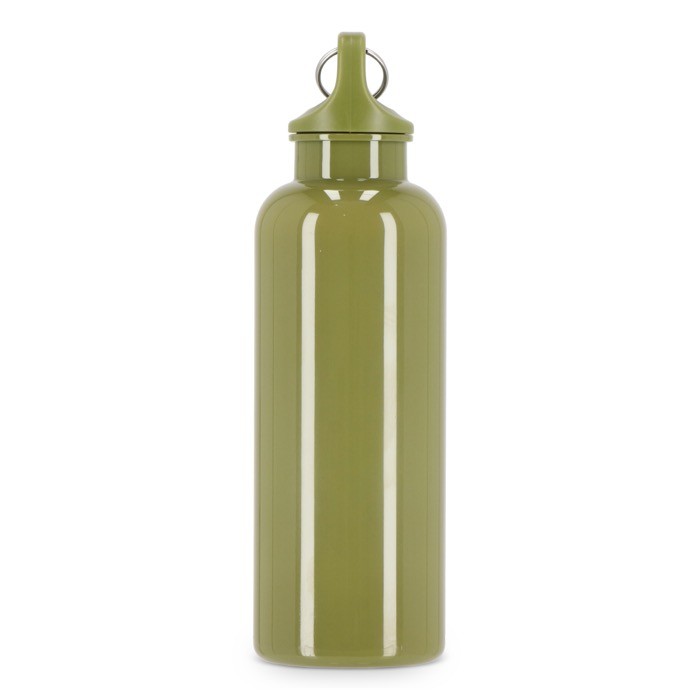 Botella de plástico en vivos colores con tapón a juego 500ml color verde oliva sexta vista Botella de plástico en vivos colores con tapón a juego 500ml color verde oliva sexta vista