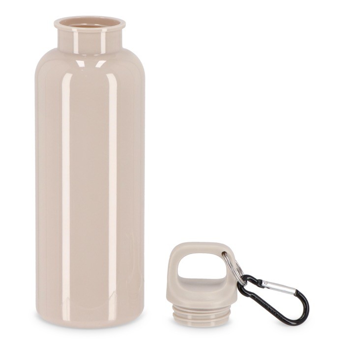 Botella de plástico en vivos colores con tapón a juego 500ml color beige segunda vista Botella de plástico en vivos colores con tapón a juego 500ml color beige segunda vista