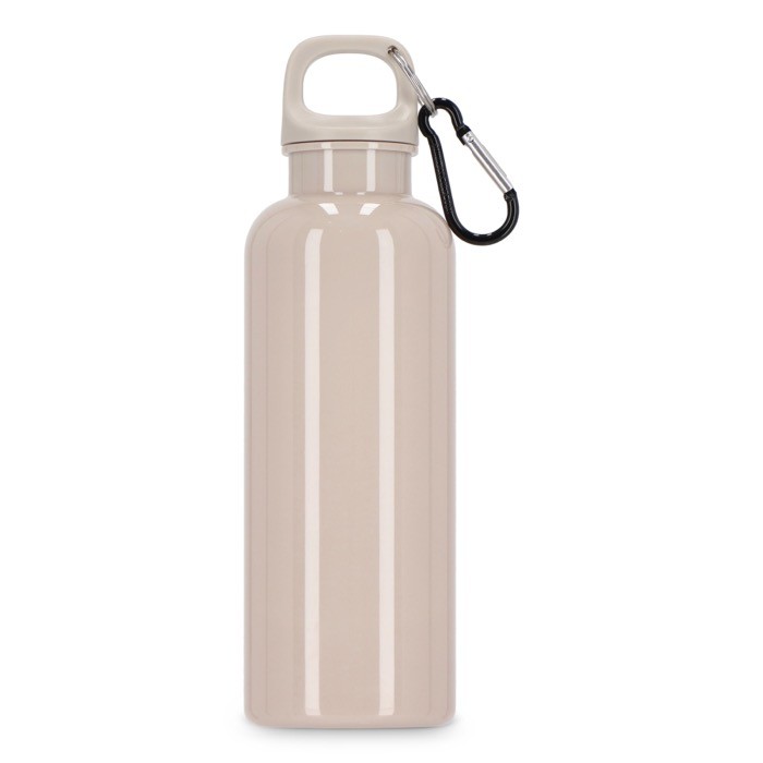 Botella de plástico en vivos colores con tapón a juego 500ml color beige cuarta vista Botella de plástico en vivos colores con tapón a juego 500ml color beige cuarta vista