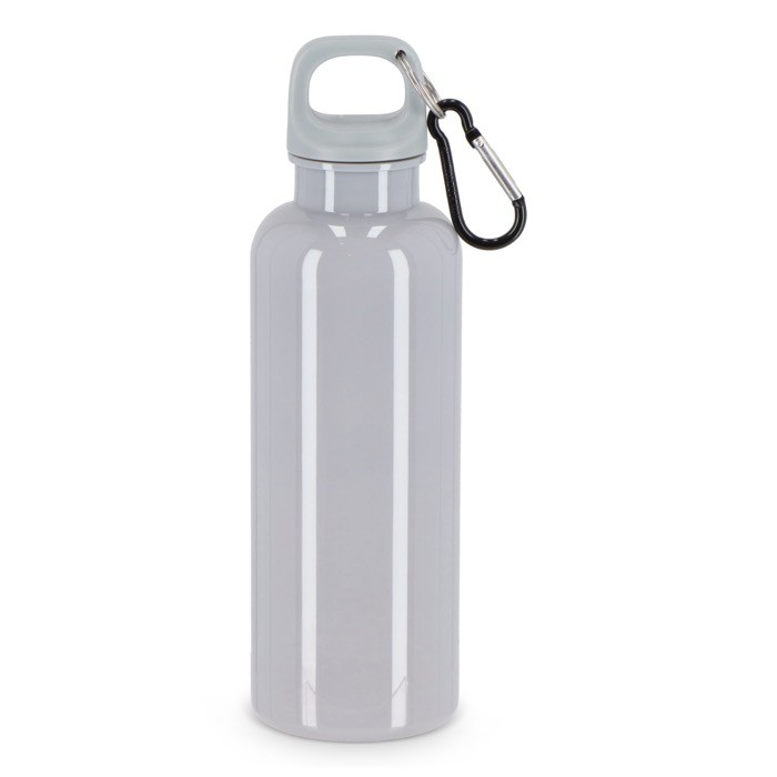Botella de plástico en vivos colores con tapón a juego 500ml color gris Botella de plástico en vivos colores con tapón a juego 500ml color gris