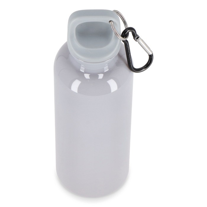 Botella de plástico en vivos colores con tapón a juego 500ml color gris tercera vista Botella de plástico en vivos colores con tapón a juego 500ml color gris tercera vista
