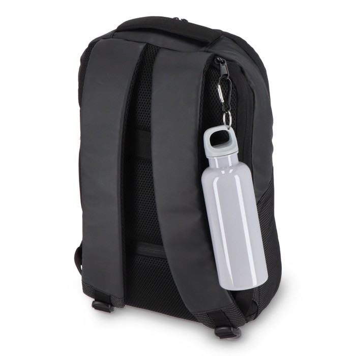 Botella de plástico en vivos colores con tapón a juego 500ml color gris septima vista Botella de plástico en vivos colores con tapón a juego 500ml color gris septima vista