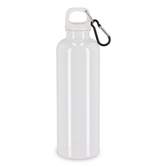 Botella de plástico en vivos colores con tapón a juego 750ml color blanco Botella de plástico en vivos colores con tapón a juego 750ml color blanco