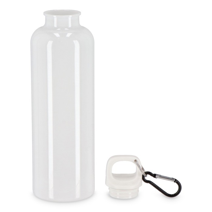 Botella de plástico en vivos colores con tapón a juego 750ml color blanco segunda vista Botella de plástico en vivos colores con tapón a juego 750ml color blanco segunda vista