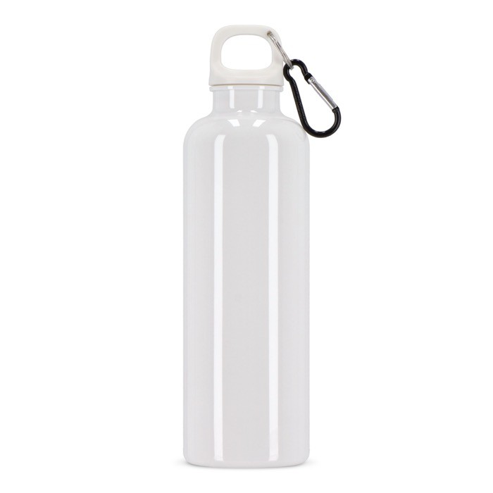 Botella de plástico en vivos colores con tapón a juego 750ml color blanco cuarta vista Botella de plástico en vivos colores con tapón a juego 750ml color blanco cuarta vista