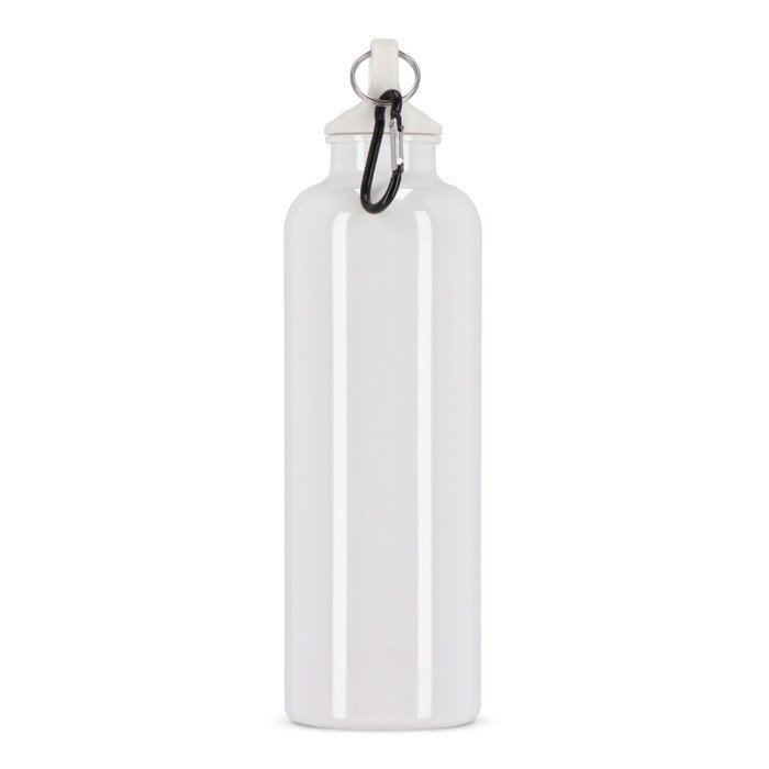 Botella de plástico en vivos colores con tapón a juego 750ml color blanco quinta vista Botella de plástico en vivos colores con tapón a juego 750ml color blanco quinta vista